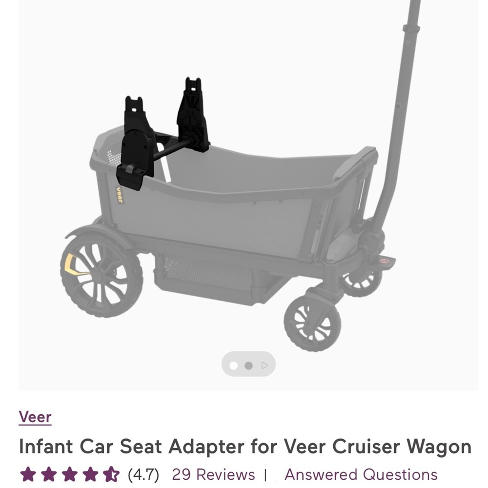 Veer Cruiser Wagon Car Seat Adapter